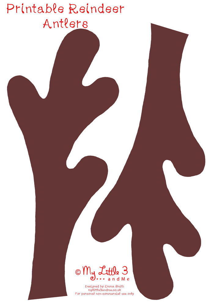 Reindeer Antlers Template Free Printable Images & Pictures - Becuo