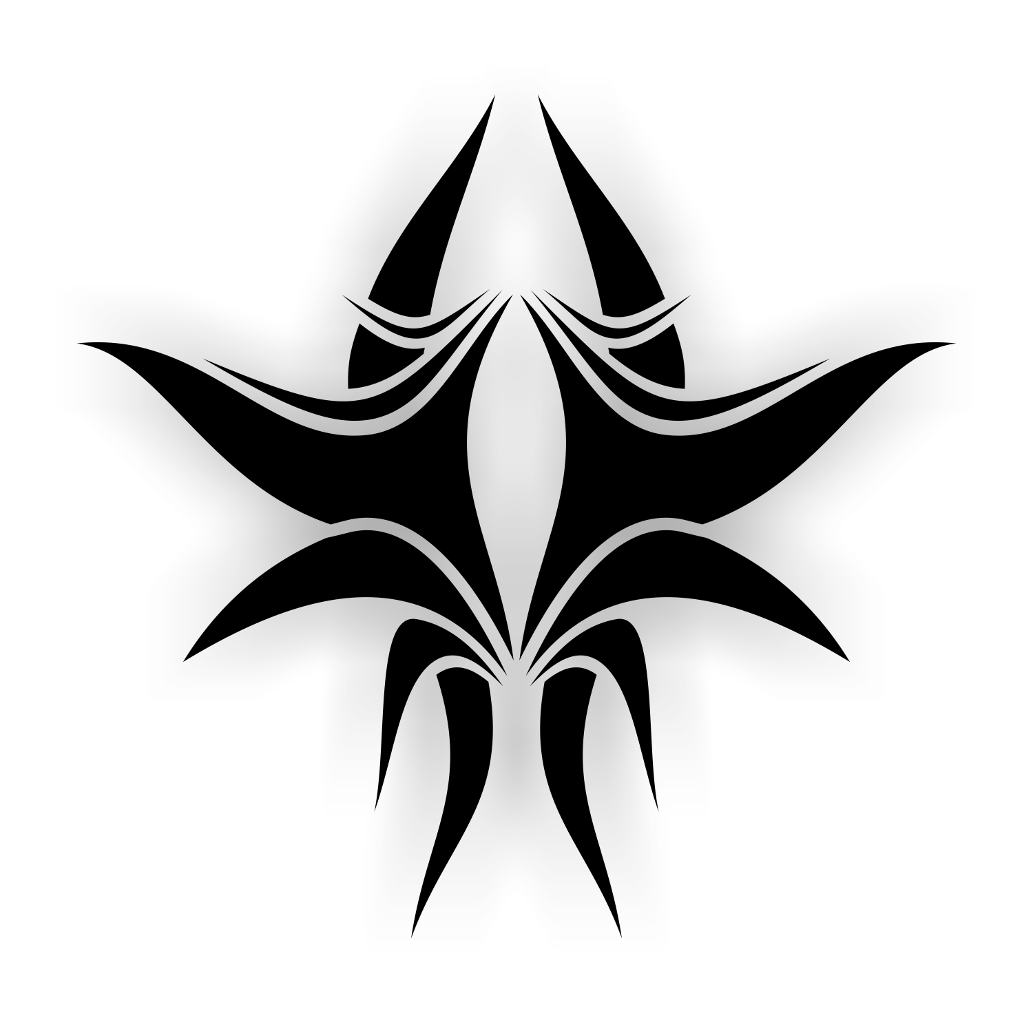 Vector for free use: Sharp tattoo vector