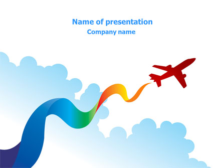 Airplane Illustration Presentation Template for PowerPoint and ...