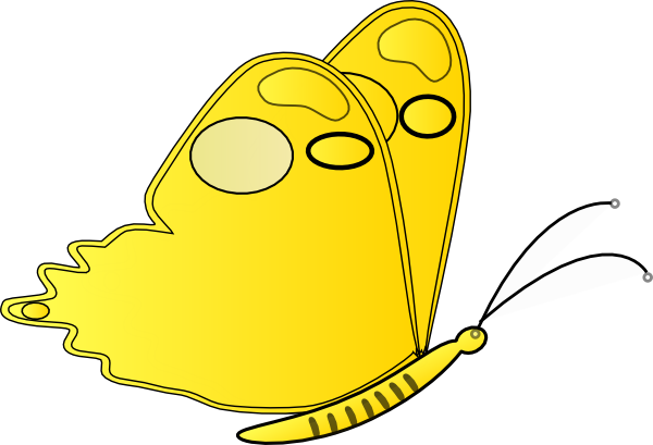 Butterfly Yellow clip art - vector clip art online, royalty free ...