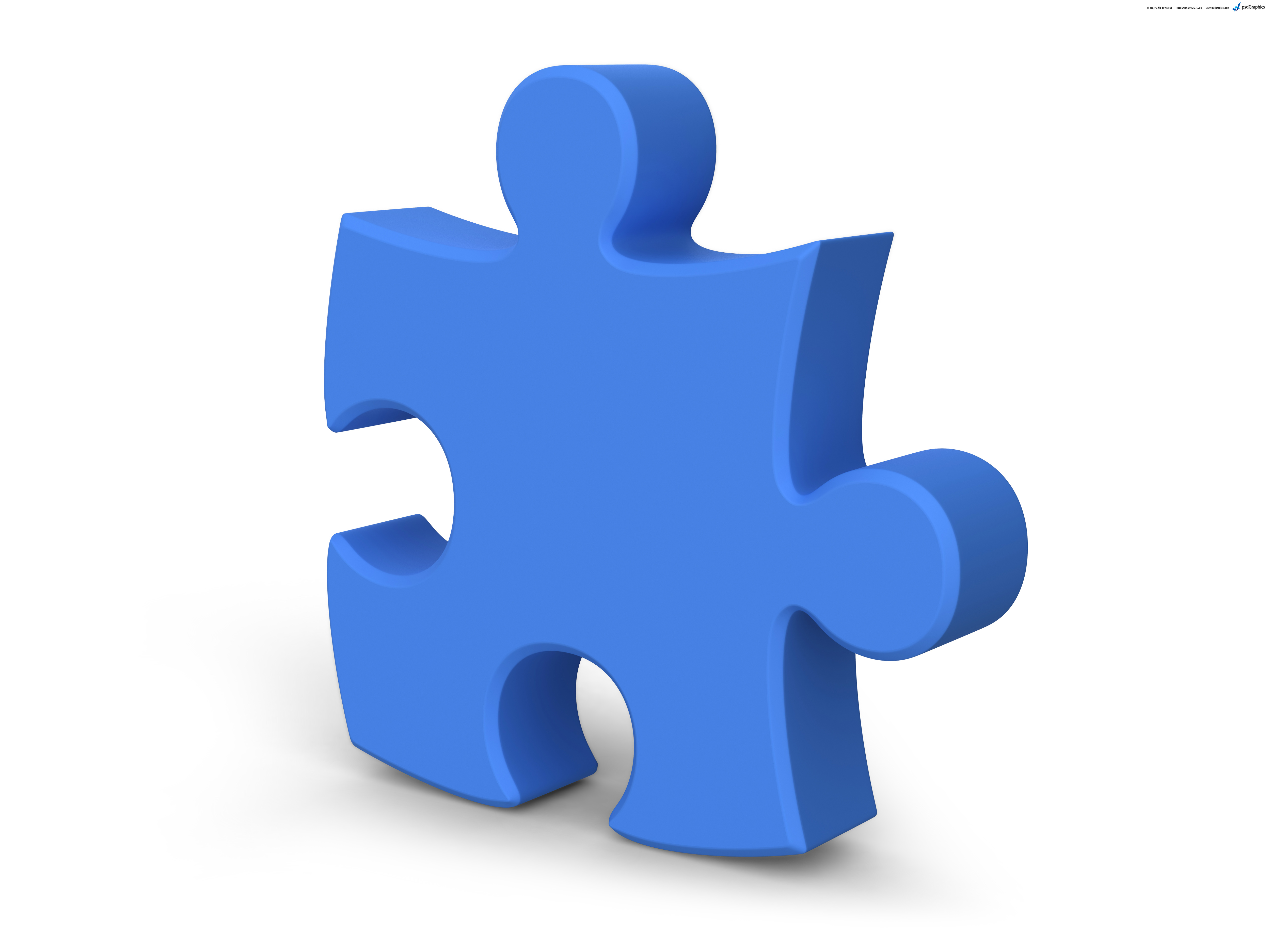 Single jigsaw puzzle piece, 3D symbol | PSDGraphics - ClipArt Best ...