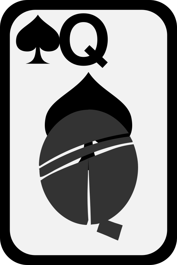 Ornamental deck: Queen of clubs Clipart, vector clip art online ...