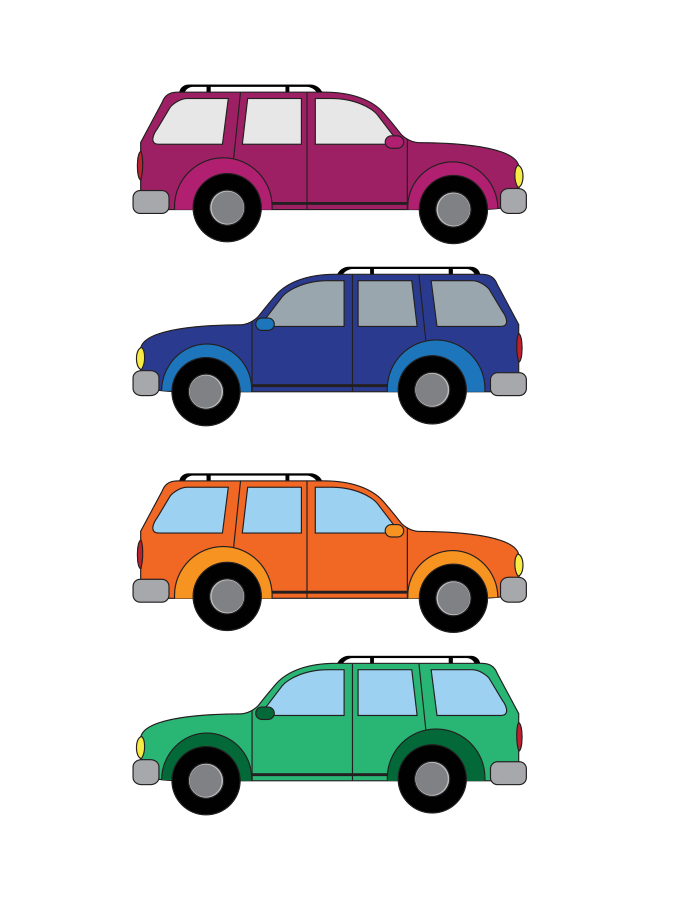 SUV cars cartoon SVG Vector file, vector clip art svg file ...