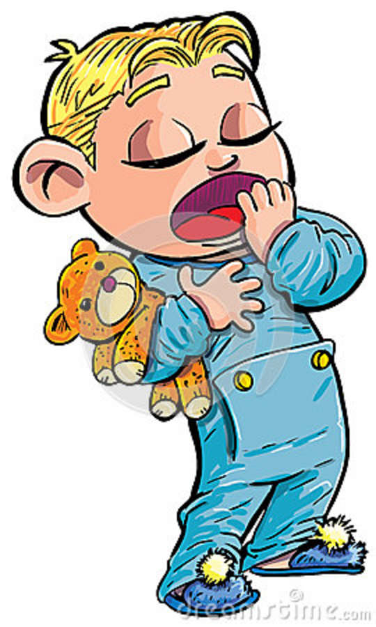 Image - Cartoon-sleepy-little-boy-yawning-24776617.jpg - The ...