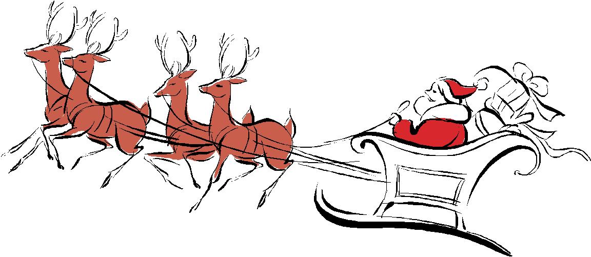 Santa And Reindeer Images